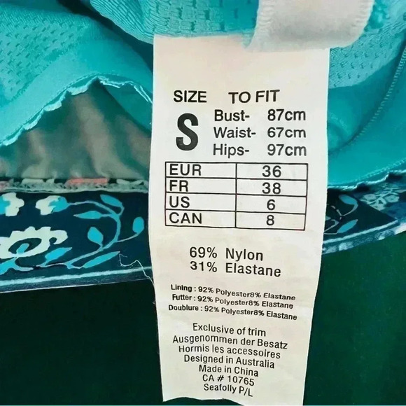 New Seafolly Swim Bikini Top Sz S - Picture 4 of 6